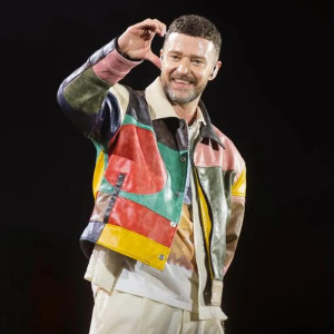 Justin Timberlake Lollapalooza Paris 2025 Leather Jacket