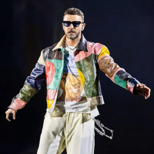 Justin Timberlake Lollapalooza Paris 2025 Leather Jacket