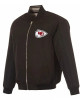 Kansas City Chiefs Black/Gray Full-Zip Reversible Flight Jacket