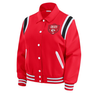 Kansas City Chiefs Lightweight Red Varsity Satin Jacket