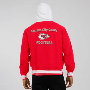 Kansas City Chiefs Red Cotton Hooded Jacket