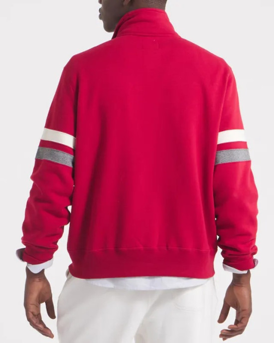 Kansas City Chiefs Red Striped Fleece Jacket Kansas City Chiefs Red Striped Fleece Jacket