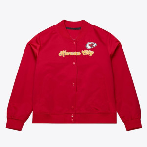 Kansas City Chiefs Red Vintage Full-Snap Satin Jacket