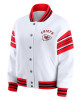 Kansas City Chiefs Snap Front White Fleece Jacket