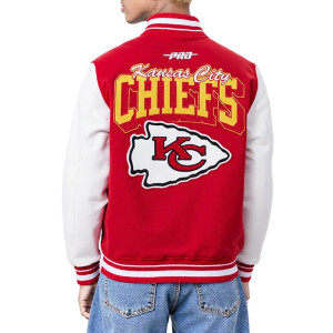 Kansas City Chiefs Team Badge Classic Rib Varsity Jacket