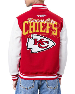 Kansas City Chiefs Team Badge Classic Rib Varsity Jacket