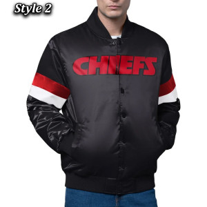 Kansas City Chiefs Triple Option Varsity Satin Jacket