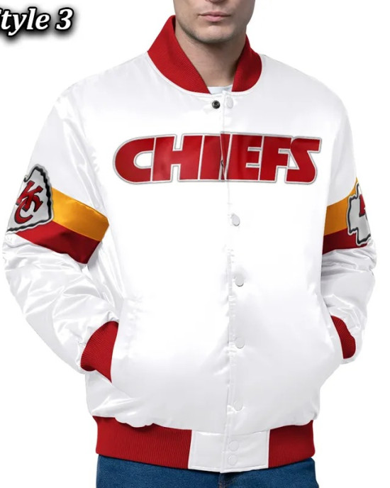 Kansas City Chiefs Triple Option Varsity Satin Jacket