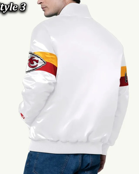 Kansas City Chiefs Triple Option Varsity Satin Jacket