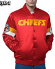 Kansas City Chiefs Triple Option Varsity Satin Jacket