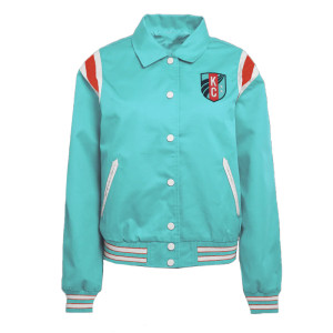 Kansas City Current Lightweight Teal Varsity Satin Jacket