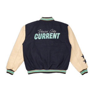 Kansas City Current Navy and Beige Varsity Jacket