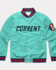 Kansas City Current Teal Varsity Satin Jacket Kansas City Current Teal Varsity Satin Jacket