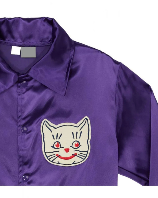 Kansas City Katz Vintage Purple Satin Windbreaker Kansas City Katz Vintage Purple Satin Windbreaker