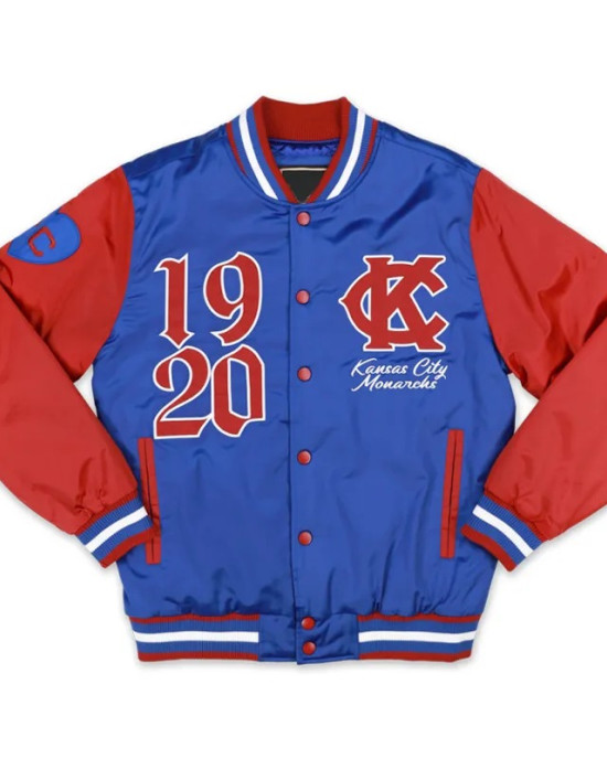 Kansas City Monarchs Blue and Red Jacket Kansas City Monarchs Blue and Red Jacket