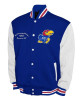 Kansas Jayhawks Fleece Royal and White Varsity Jacket