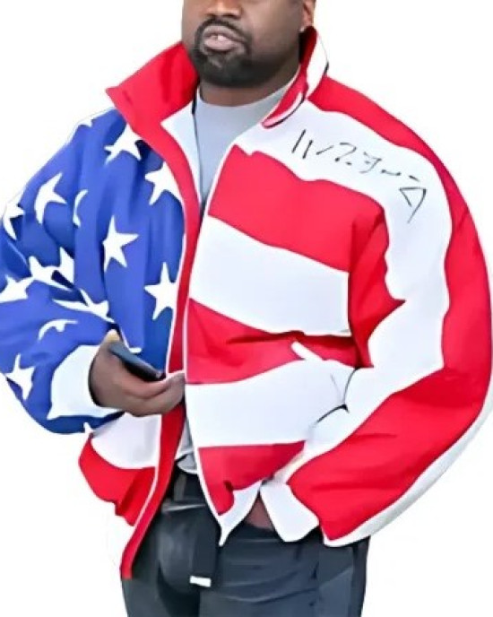 Kanye West American Flag Parachute Jacket