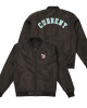 KC Current Bomber Black Full-Zip Satin Jacket