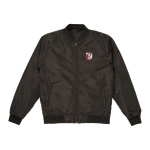 KC Current Bomber Black Full-Zip Satin Jacket