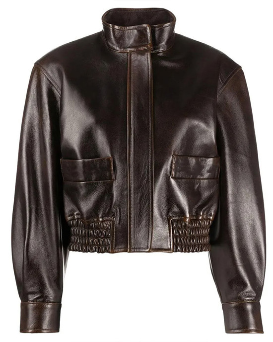 Kennedy Mcmann Nancy Drew Aviator Brown Leather Jacket Kennedy Mcmann Nancy Drew Aviator Brown Leather Jacket