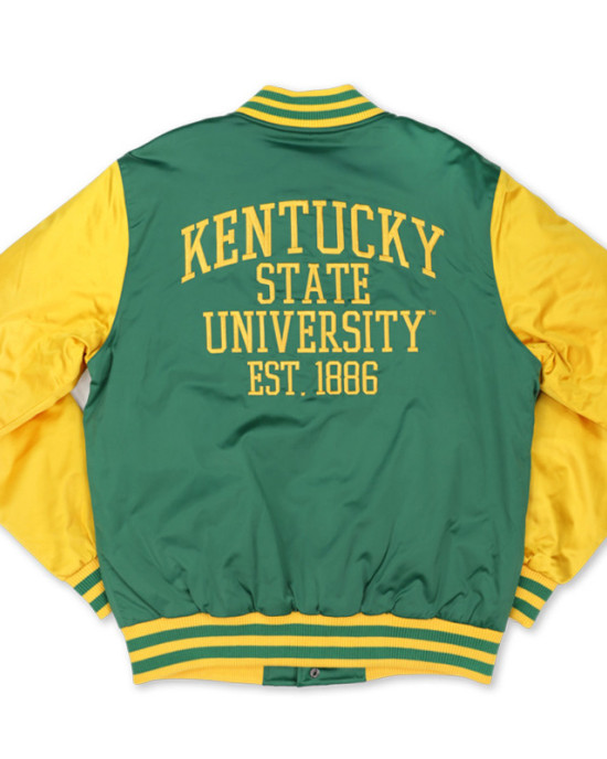 Kentucky State Green and Gold Baseball Jacket Kentucky State Green and Gold Baseball Jacket