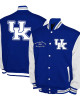 Kentucky Wildcats Fleece Royal and White Varsity Jacket