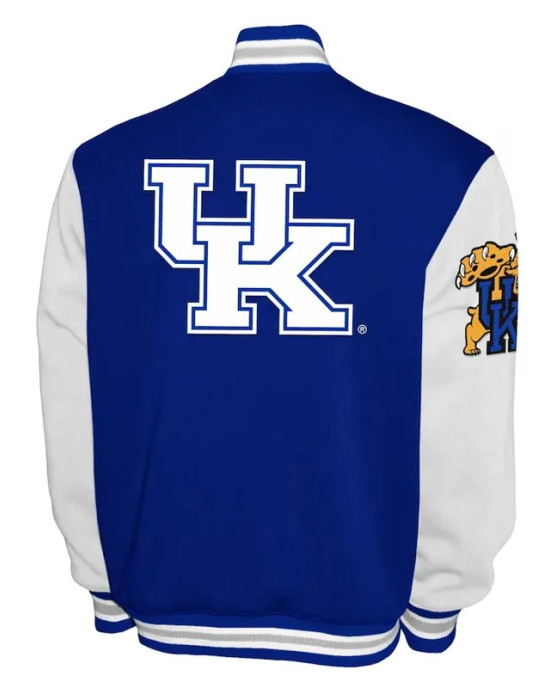 Kentucky Wildcats Fleece Royal and White Varsity Jacket