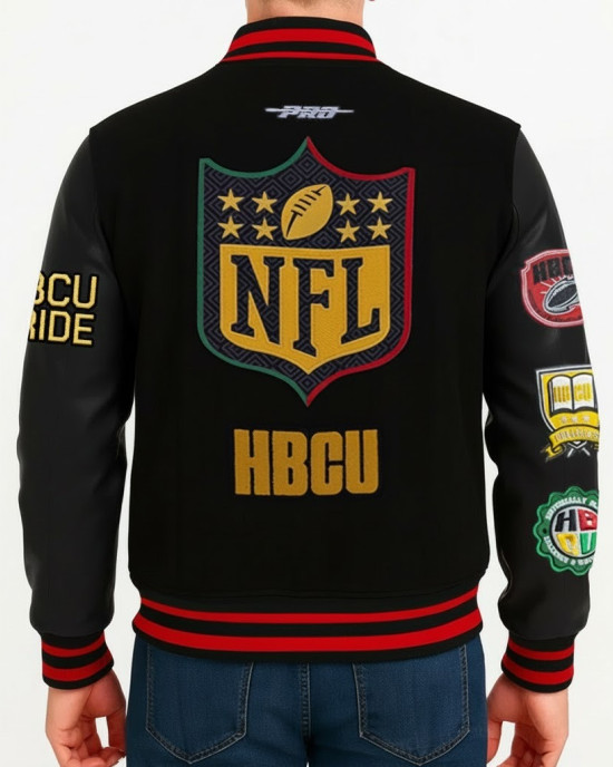 Khadarel Hodge HBCU Black Wool Varsity Jacket