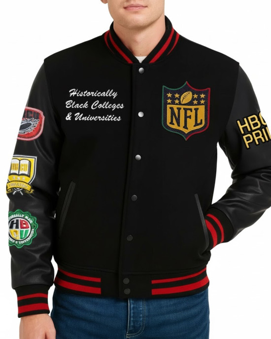 Khadarel Hodge HBCU Black Wool Varsity Jacket