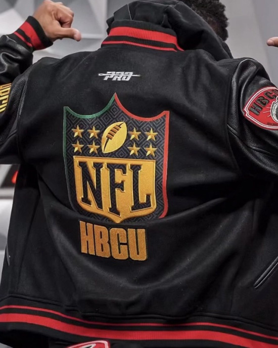 Khadarel Hodge HBCU Black Wool Varsity Jacket