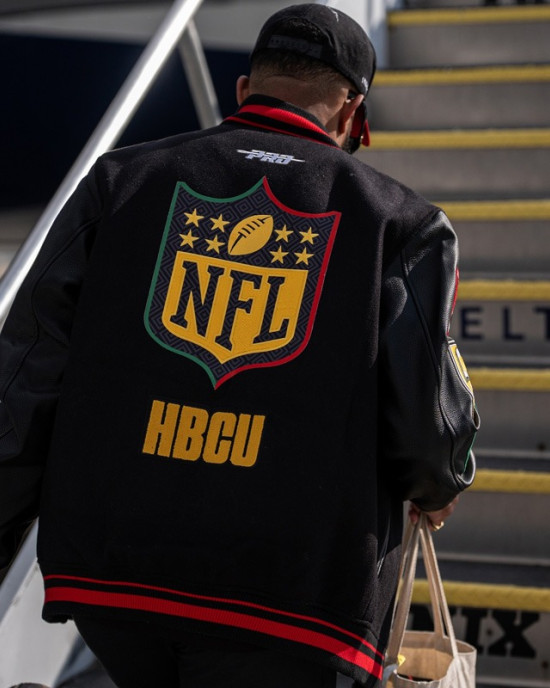 Khadarel Hodge HBCU Black Wool Varsity Jacket