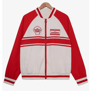Krusty Krab Pizza Red and White Bomber Jacket