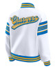 LA Chargers Snap Front White Fleece Jacket