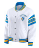 LA Chargers Snap Front White Fleece Jacket