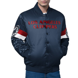LA Clippers Triple Option Varsity Satin Jacket