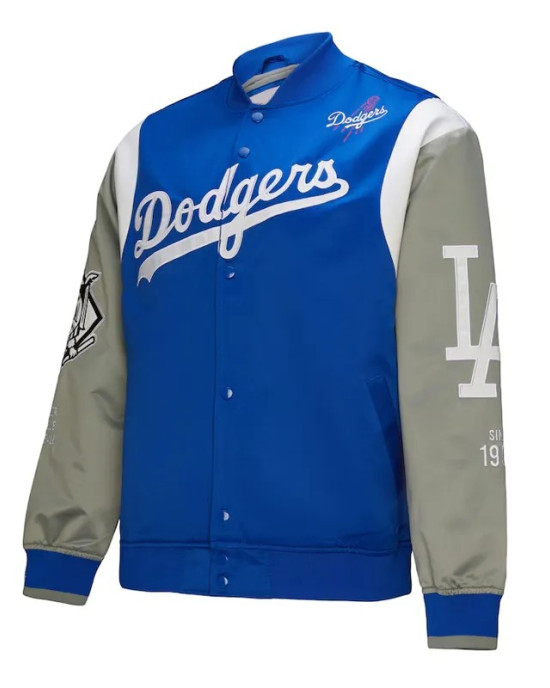LA Dodgers Cooperstown Team Origins Satin Jacket LA Dodgers Cooperstown Team Origins Satin Jacket