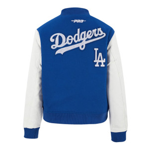 LA Dodgers Game Day Classics Royal Varsity Wool/Leather Jacket