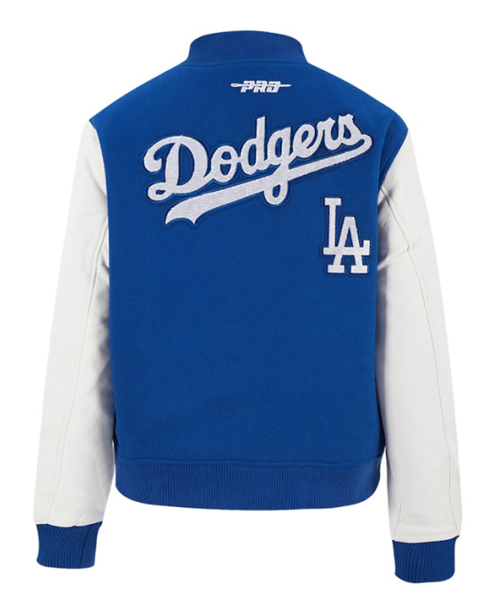 LA Dodgers Game Day Classics Royal Varsity Wool/Leather Jacket