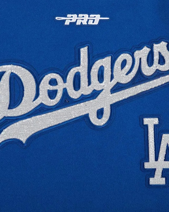 LA Dodgers Game Day Classics Royal Varsity Wool/Leather Jacket