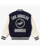 LA Dodgers Navy Varsity Baseball Jacket
