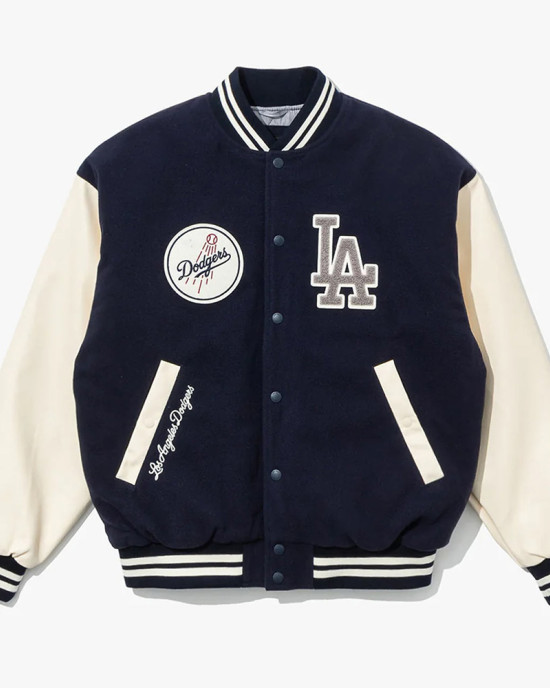 LA Dodgers Navy Varsity Baseball Jacket LA Dodgers Navy Varsity Baseball Jacket