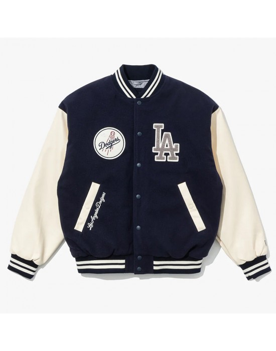 LA Dodgers Navy Varsity Baseball Jacket