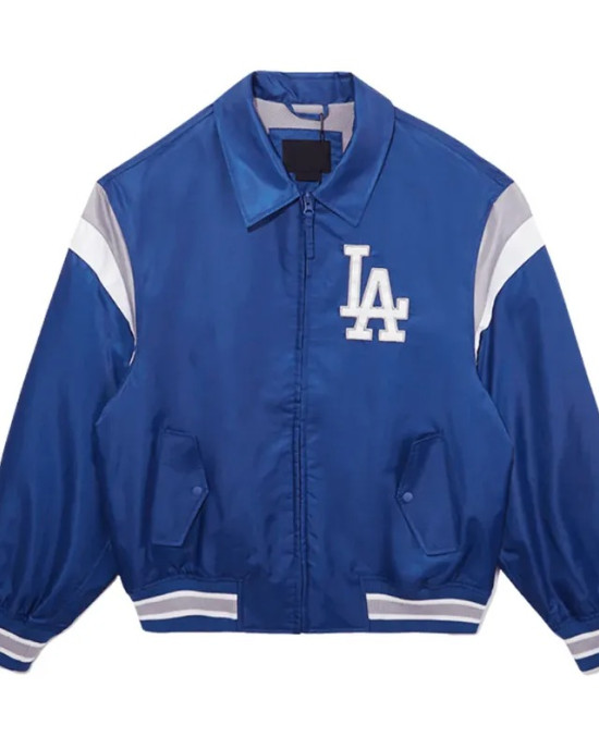 LA Dodgers Retro Stadium Blue Satin Jacket