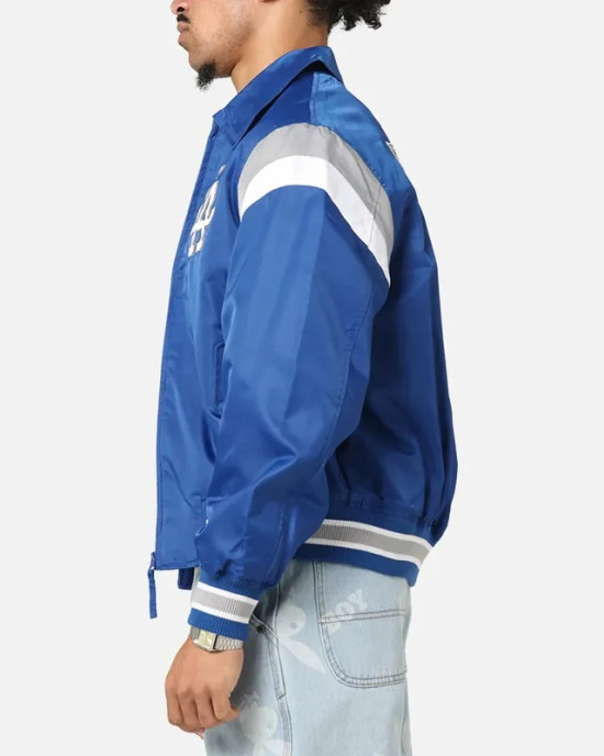 LA Dodgers Retro Stadium Blue Satin Jacket