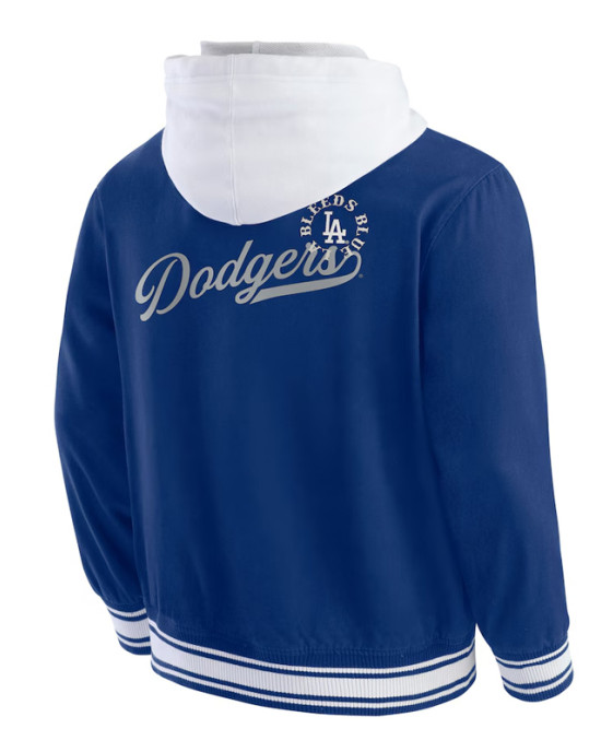 LA Dodgers Royal Cotton Hooded Jacket LA Dodgers Royal Cotton Hooded Jacket