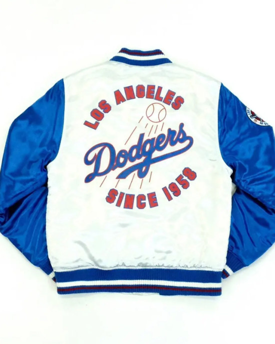 LA Dodgers White and Blue Jacket LA Dodgers White and Blue Jacket