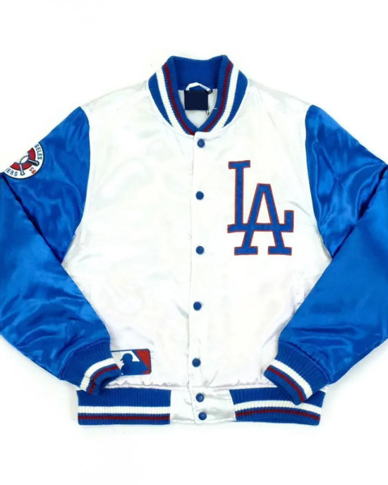 LA Dodgers White and Blue Jacket LA Dodgers White and Blue Jacket