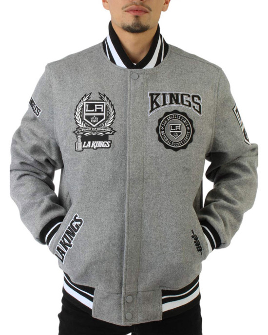 LA Kings Gray Varsity Wool Jacket LA Kings Gray Varsity Wool Jacket