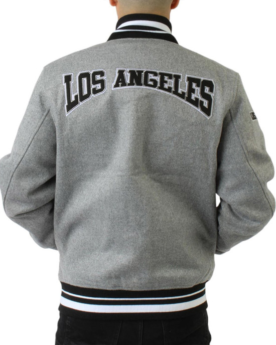 LA Kings Gray Varsity Wool Jacket LA Kings Gray Varsity Wool Jacket