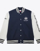 LA Kings Navy and White Fleece Varsity Jacket LA Kings Navy and White Fleece Varsity Jacket